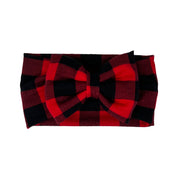 Bow Head Wrap - Buffalo Plaid